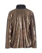 Oiled sequin jacket