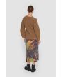 Oiled sequin skirt