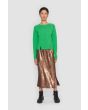 Oiled sequin skirt