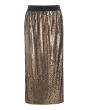 Oiled sequin skirt