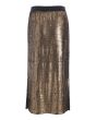 Oiled sequin skirt