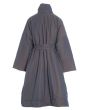 Changeant nylon coat with belt