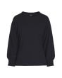 Wakasu wool blend blouse with 3/4 sleeve