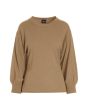 Wakasu wool blend blouse with 3/4 sleeve