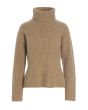 Gamine knit turtleneck blouse