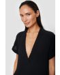 Crinckle check flounce dress