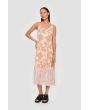 Summer rain & dahlias FSC strap dress