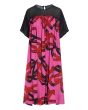Black fan & red ribbon FSC dress
