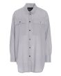 Blur cotton shirt with collar