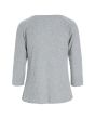Globe rib blouse with 3/4 sleeve