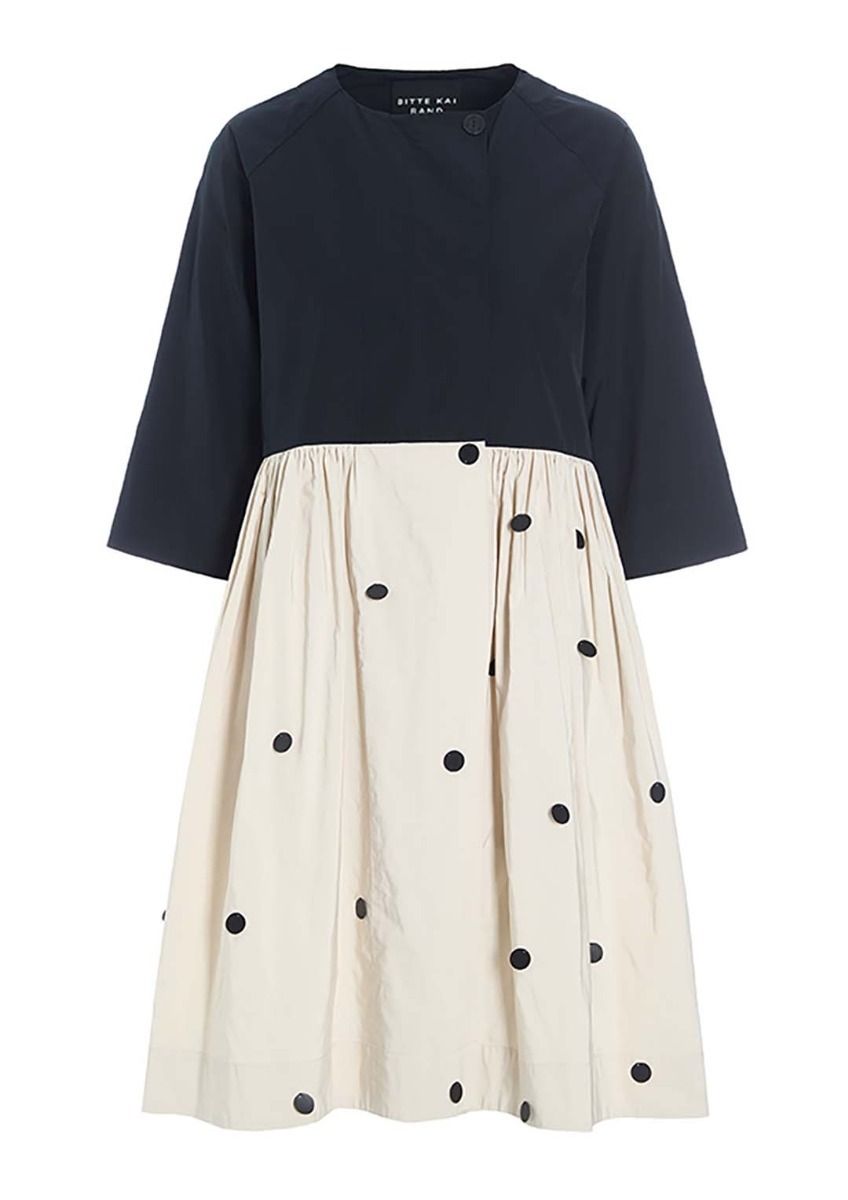 Fukkura poplin coat dress
