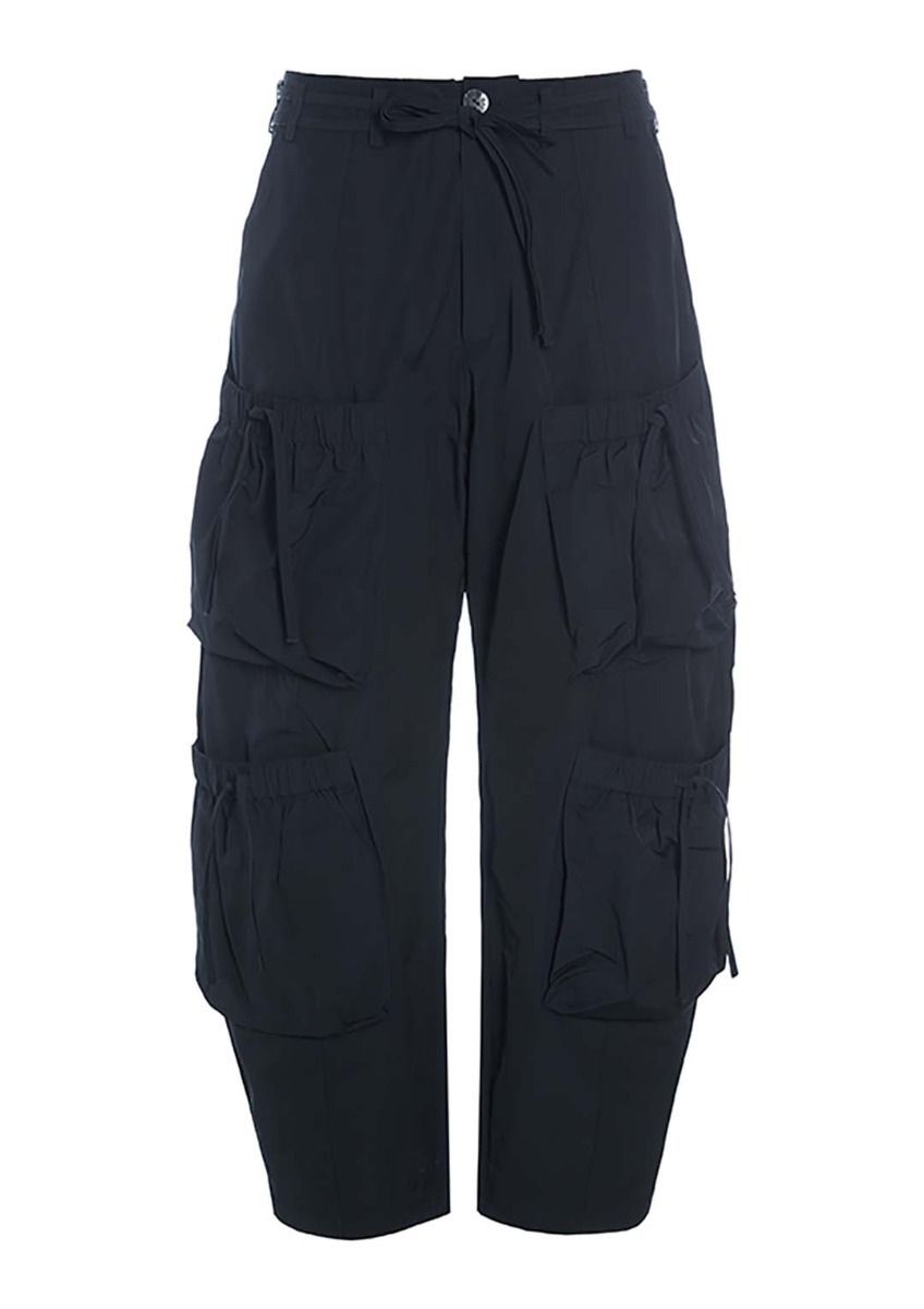 Fukkura poplin pants with tie-strings