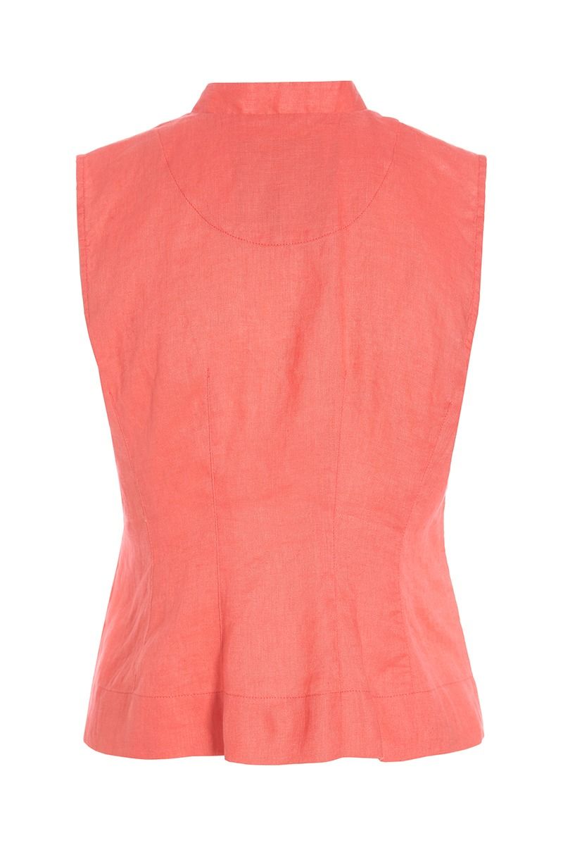 Airy linen sleeveless blouse
