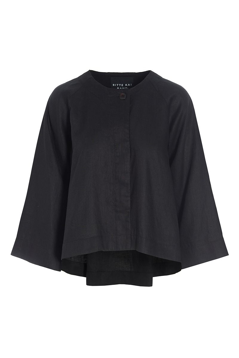 Airy linen short jacket
