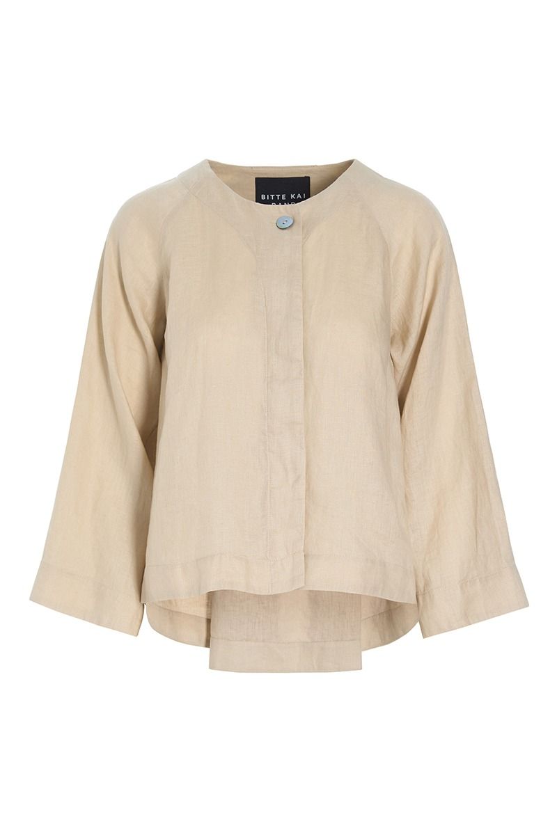 Airy linen short jacket