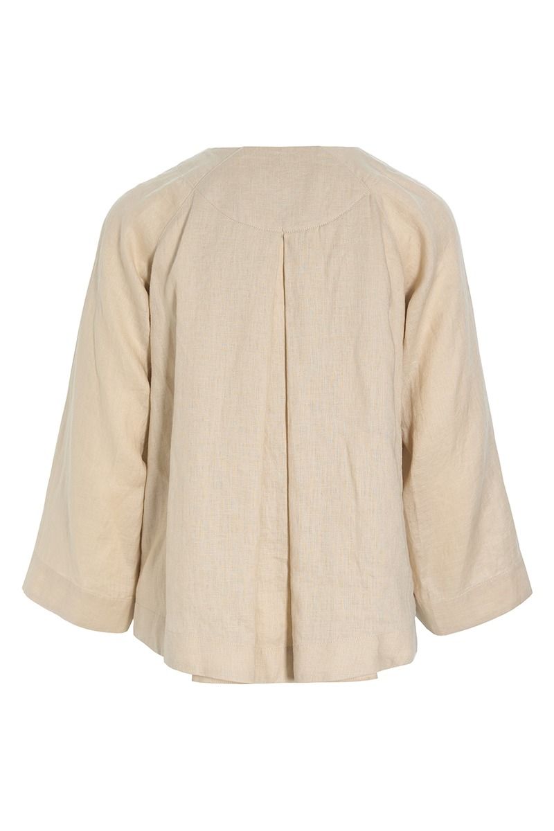 Airy linen short jacket