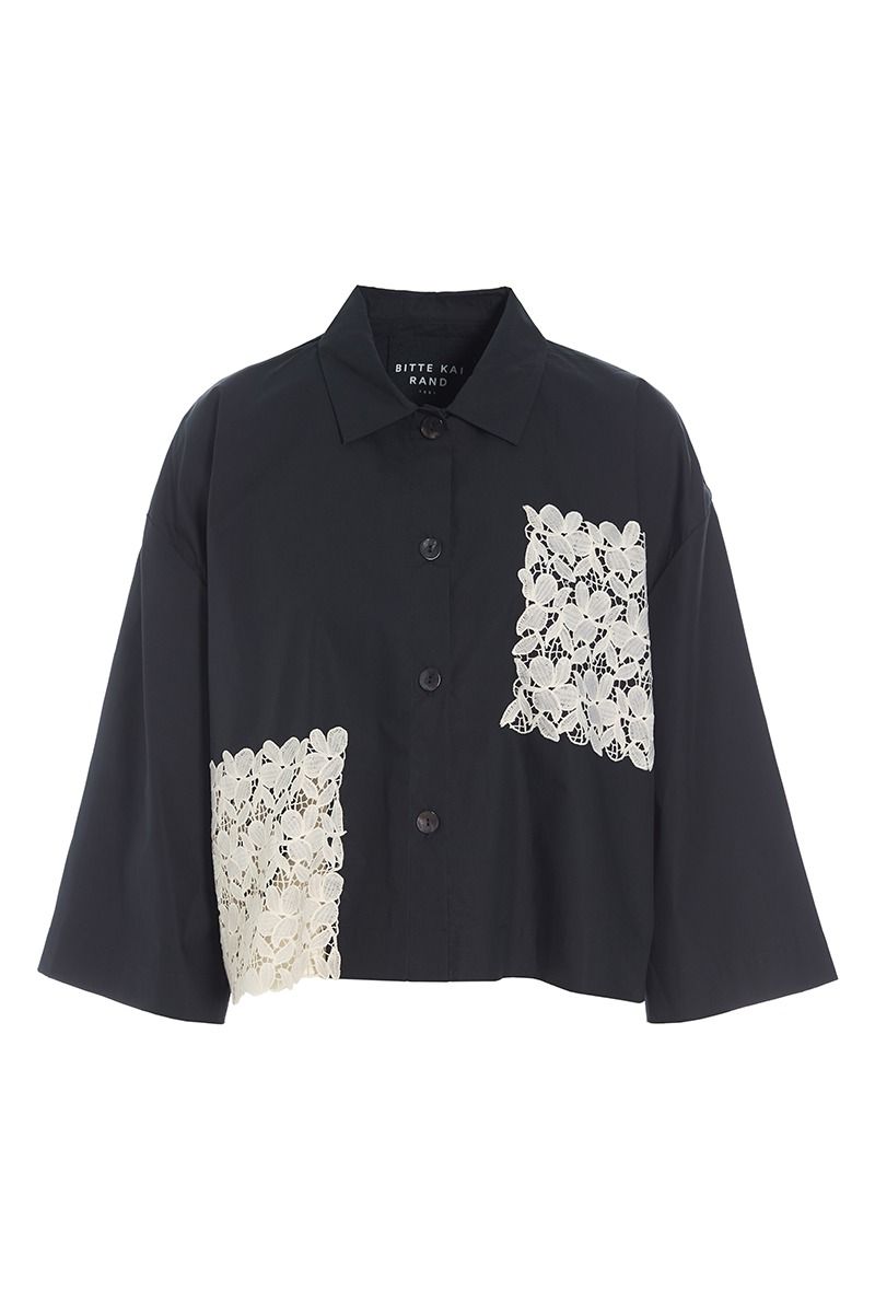 Paper poplin shirt jacket