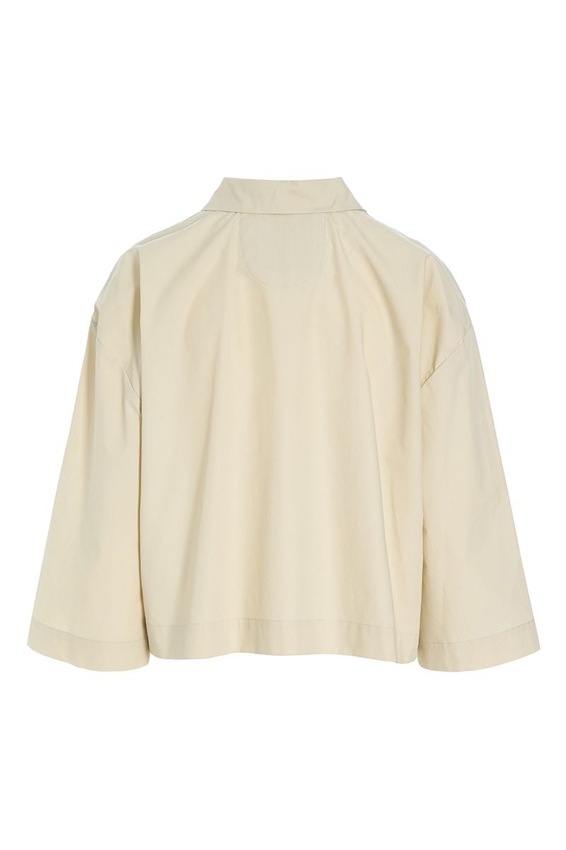 Paper poplin shirt jacket