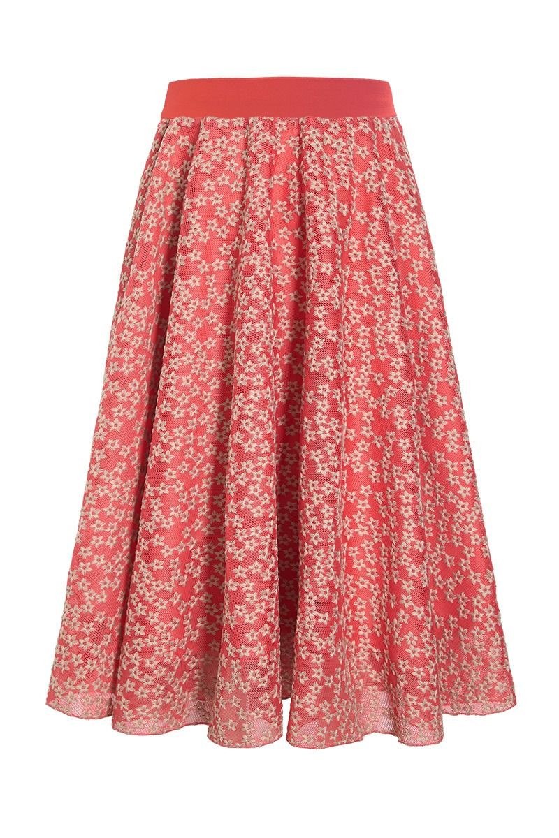 Flower mesh skirt