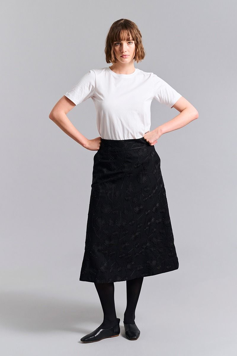 Dark daisy nederdel