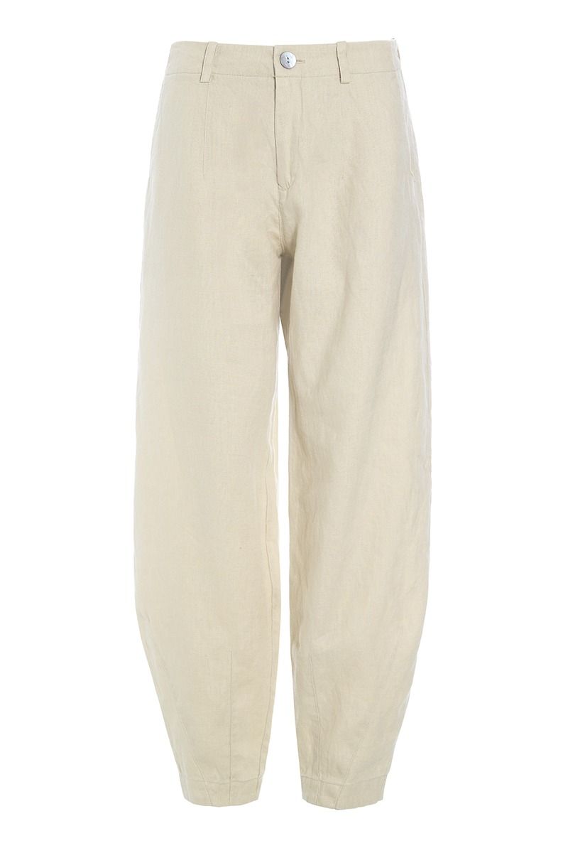 Lazy linen moderate trousers