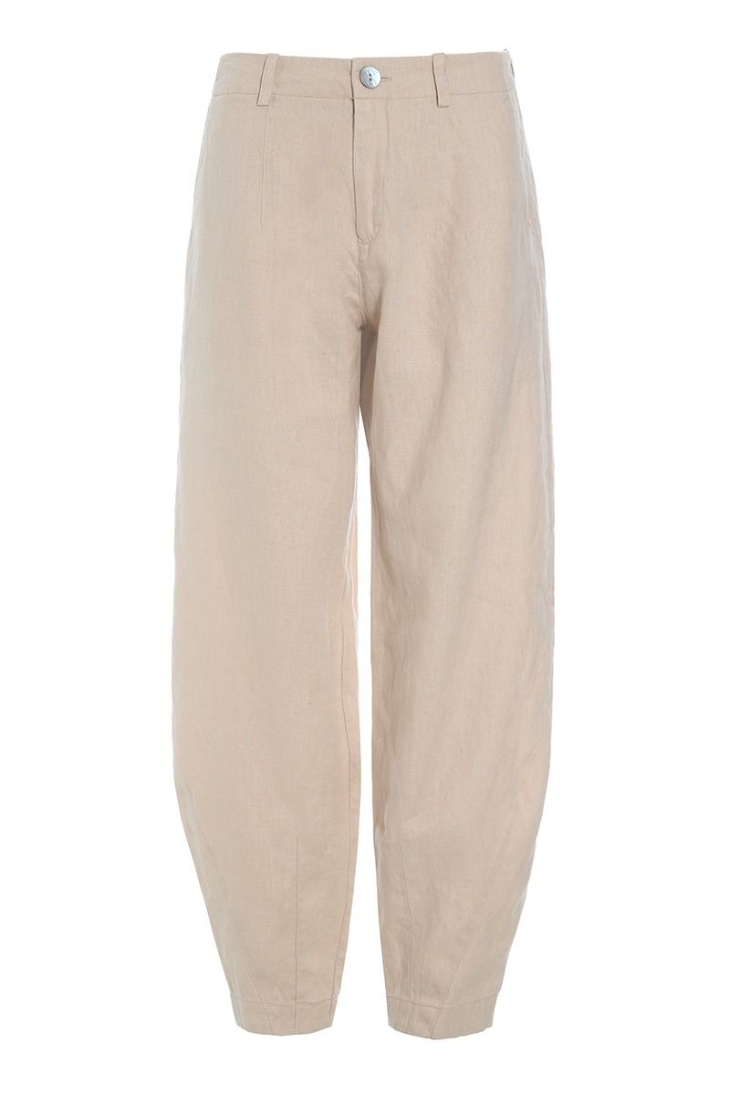 Lazy linen moderate trousers