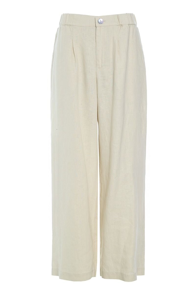 Lazy linen elasticated trousers