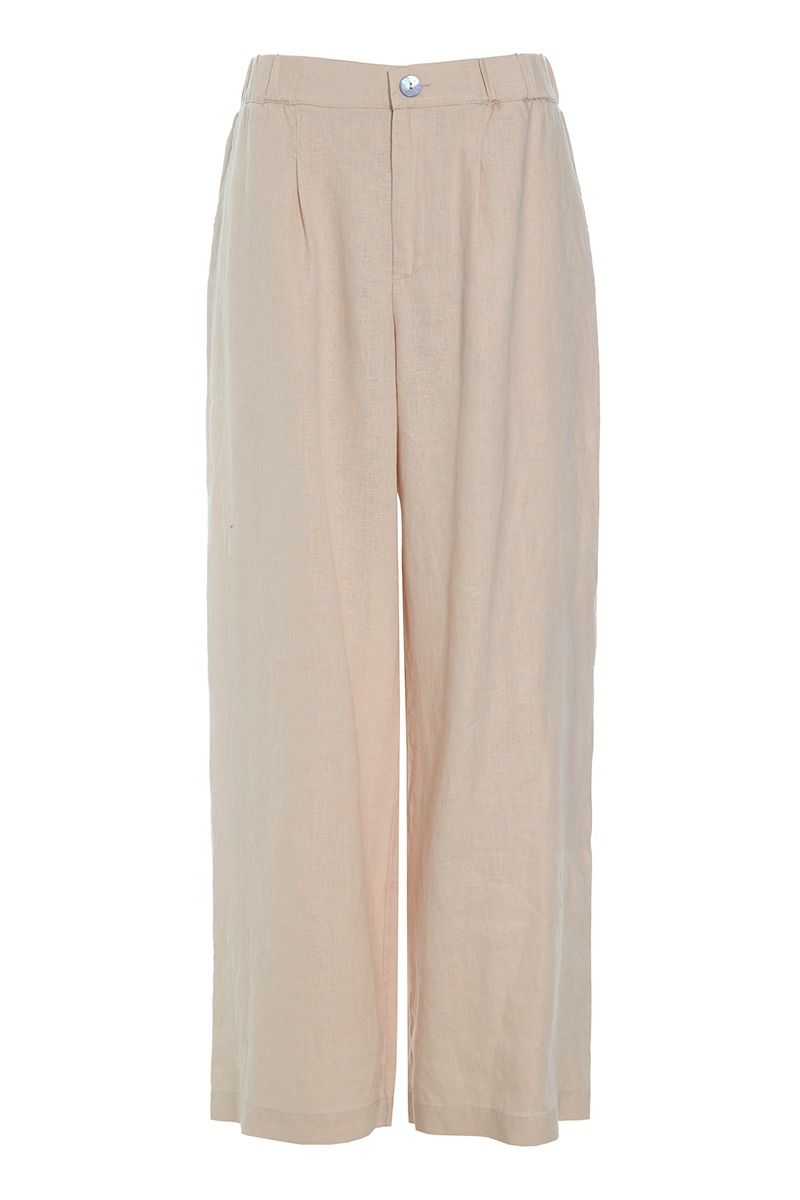 Lazy linen elasticated trousers