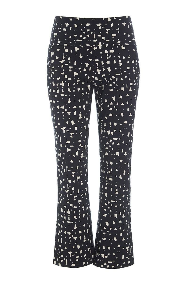 Ivory stickers flared trousers
