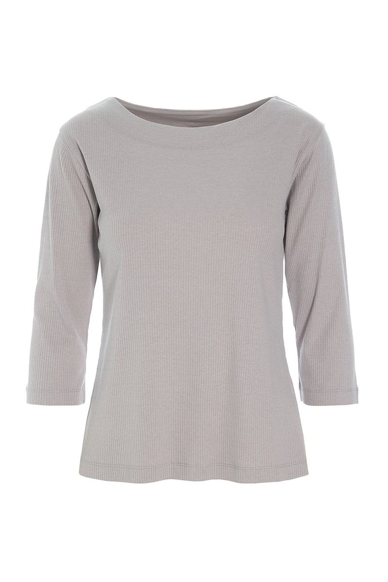 Naibu rib blouse with 3/4 sleeves