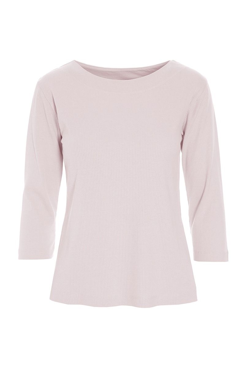 Naibu rib blouse with 3/4 sleeves