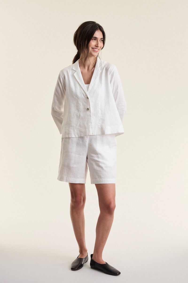 Airy linen a-formet jakke