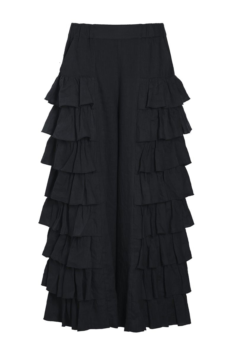 Airy linen flæsebukser