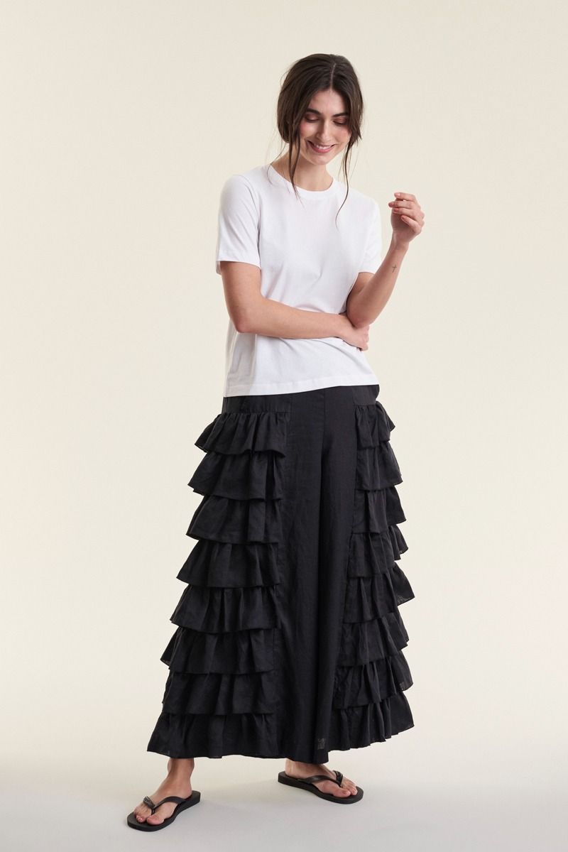 Airy linen flæsebukser