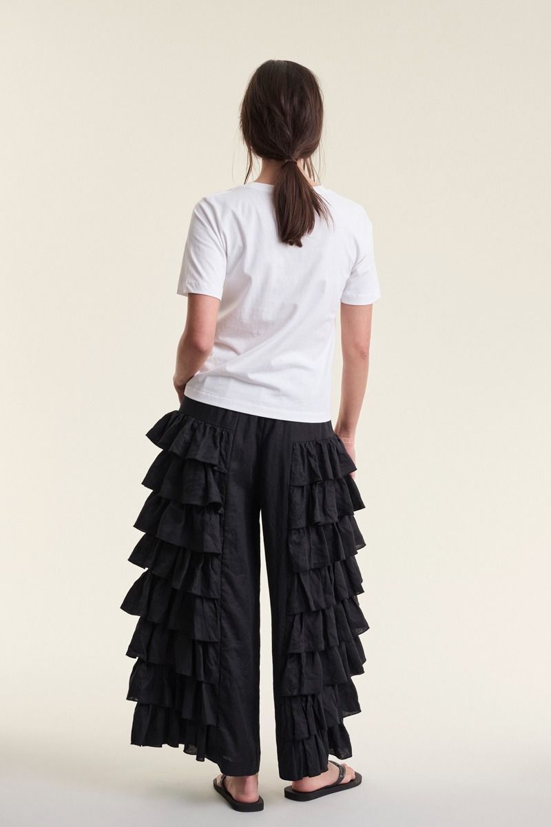 Airy linen flæsebukser