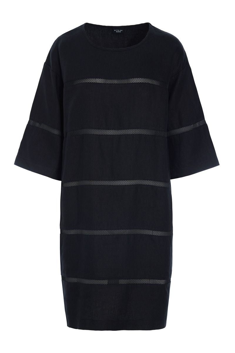 Lazy linen kjole med paneler