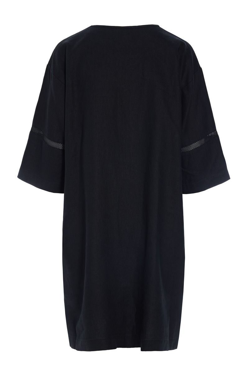 Lazy linen kjole med paneler