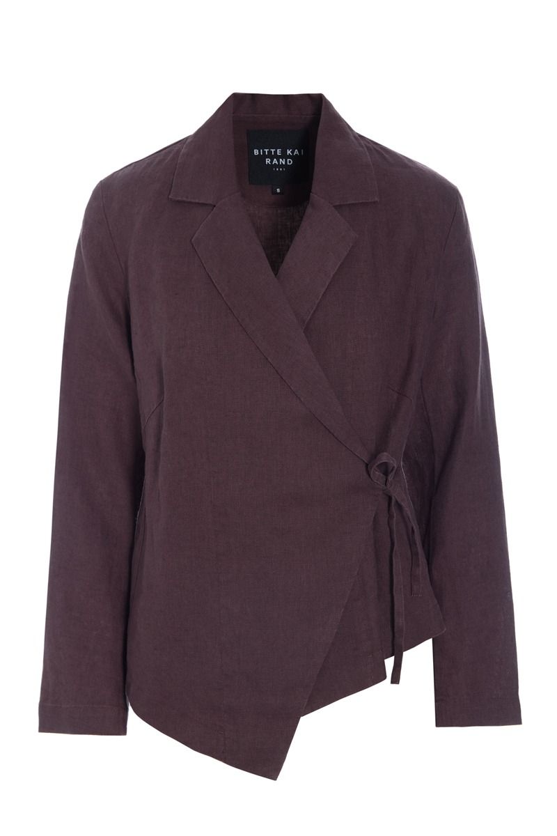 Lazy linen asymmetrisk jakke