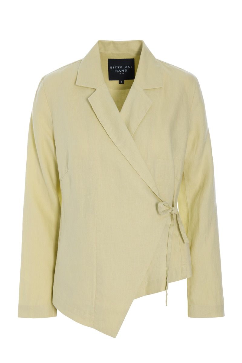 Lazy linen asymmetrisk jakke