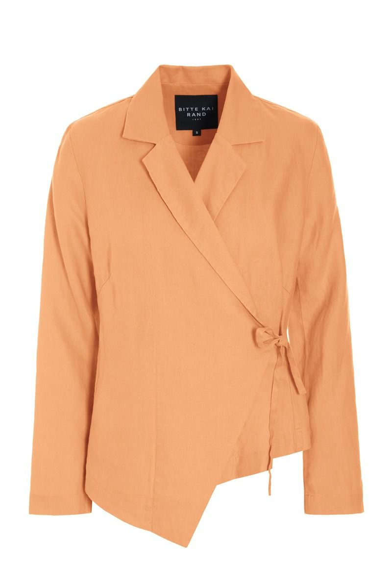 Lazy linen asymmetrisk jakke