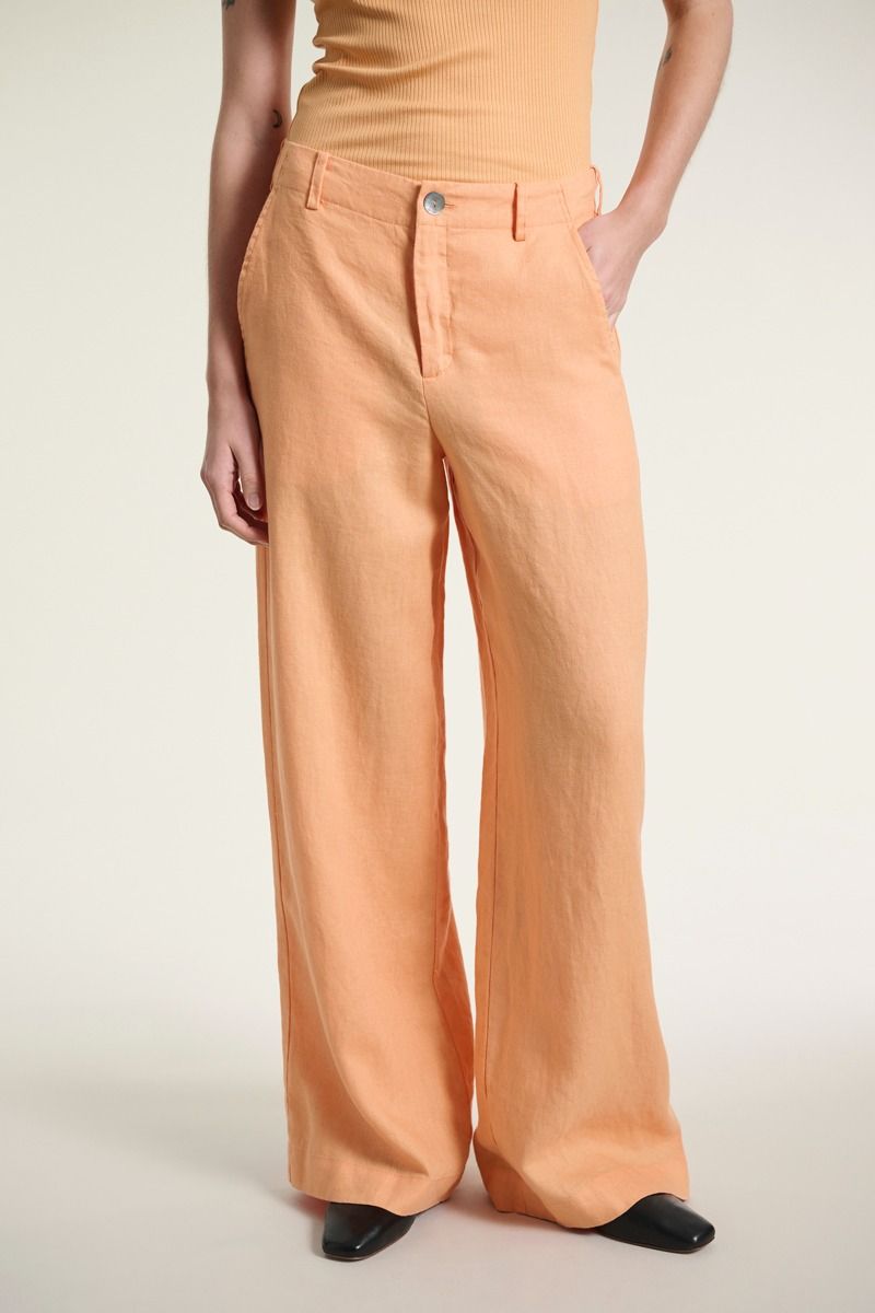 Lazy linen lige bukser