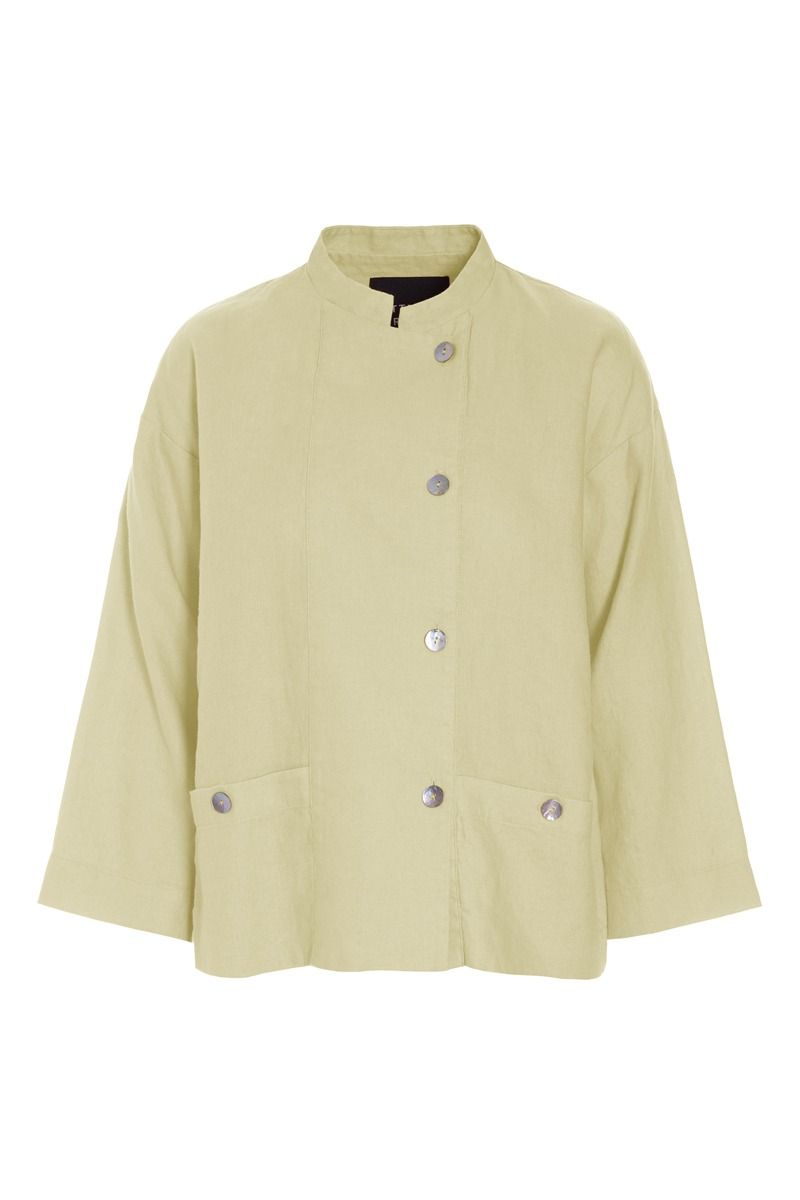 Lazy linen jakke med krave