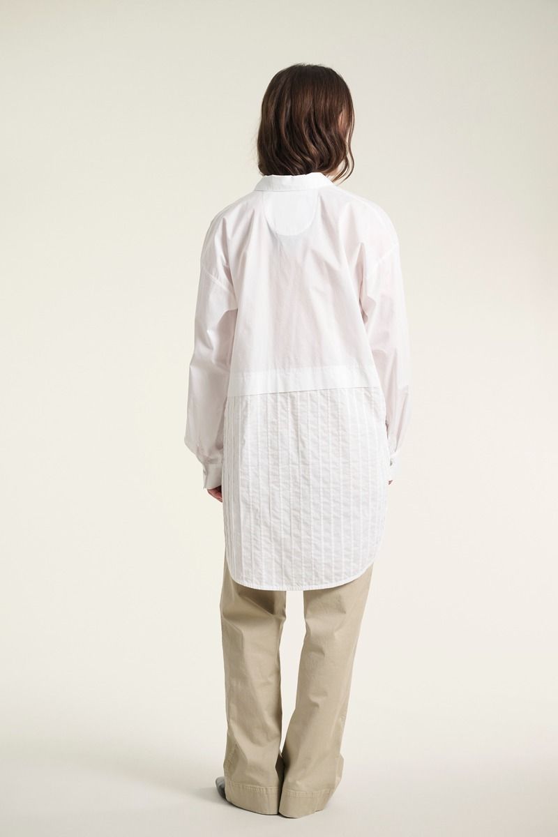 Core cotton pintuckskjorte