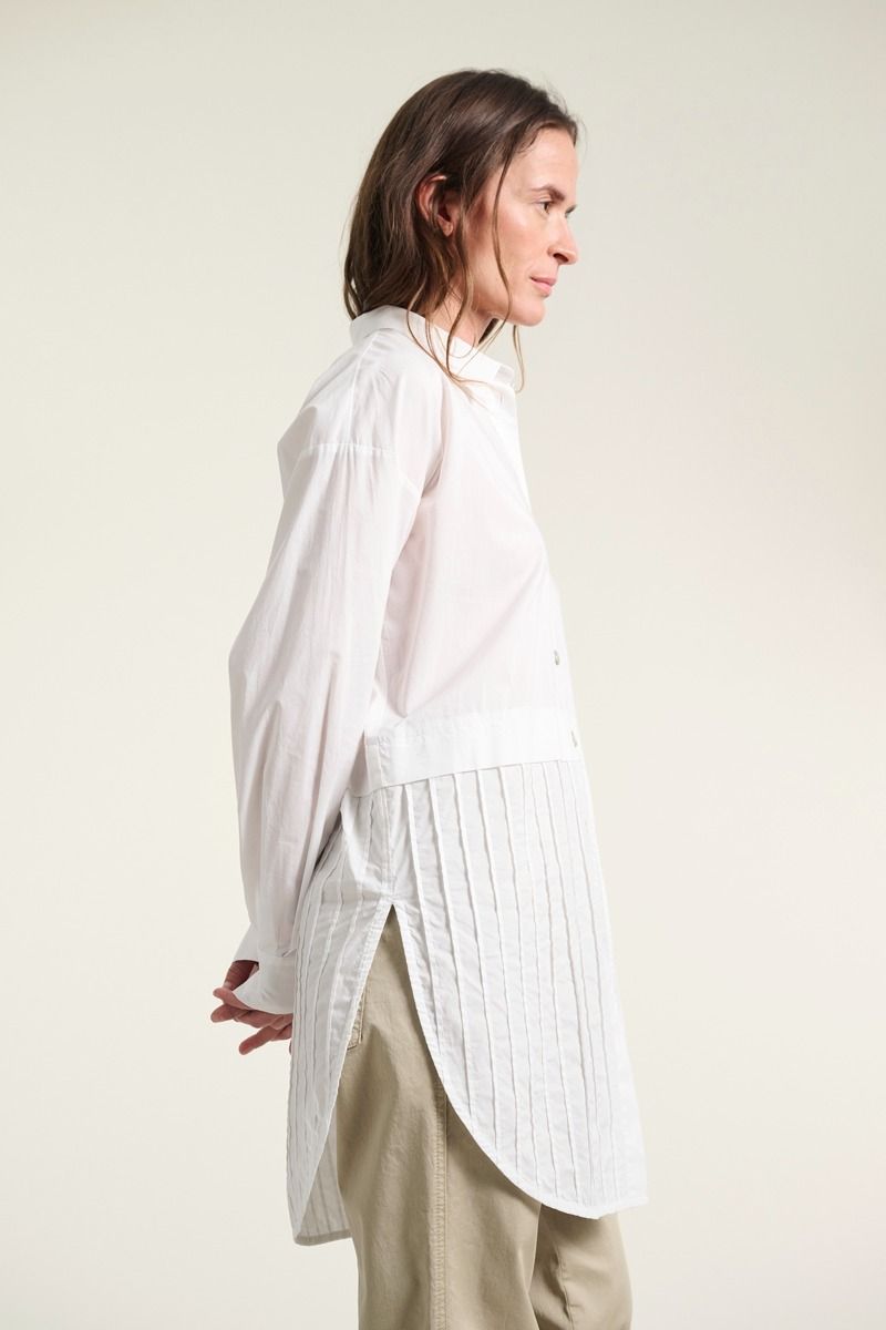 Core cotton pintuckskjorte