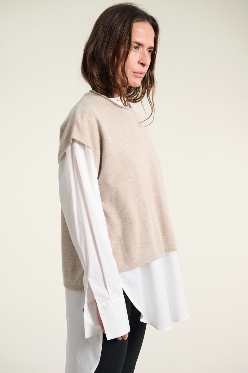 Kumo cashmere ærmeløs bluse