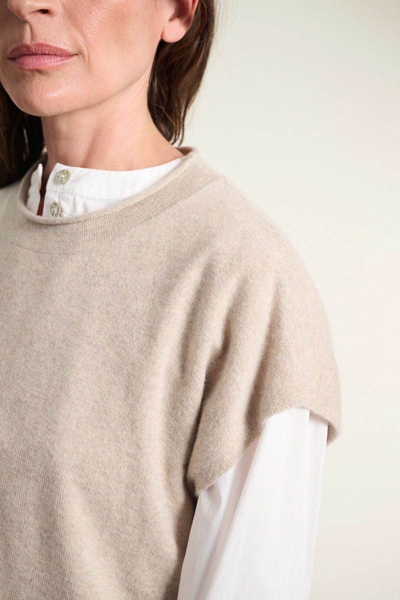 Kumo cashmere ærmeløs bluse