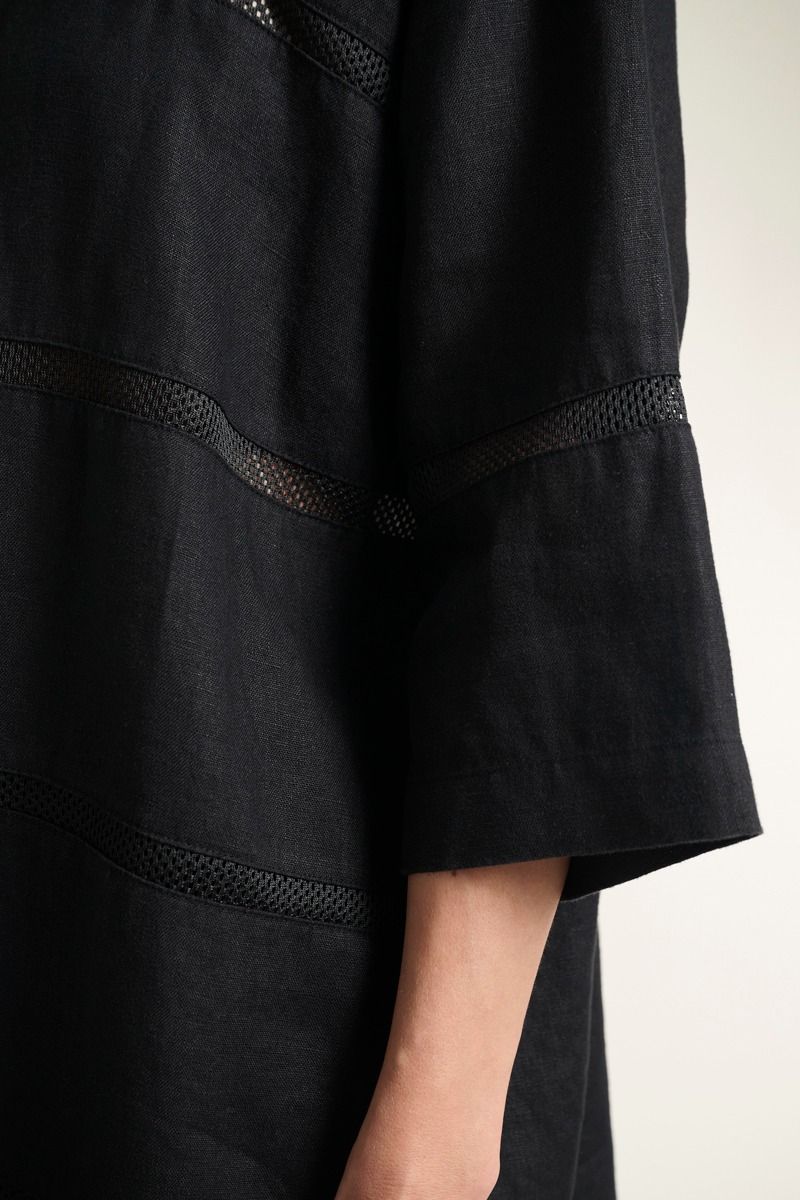 Lazy linen kjole med paneler