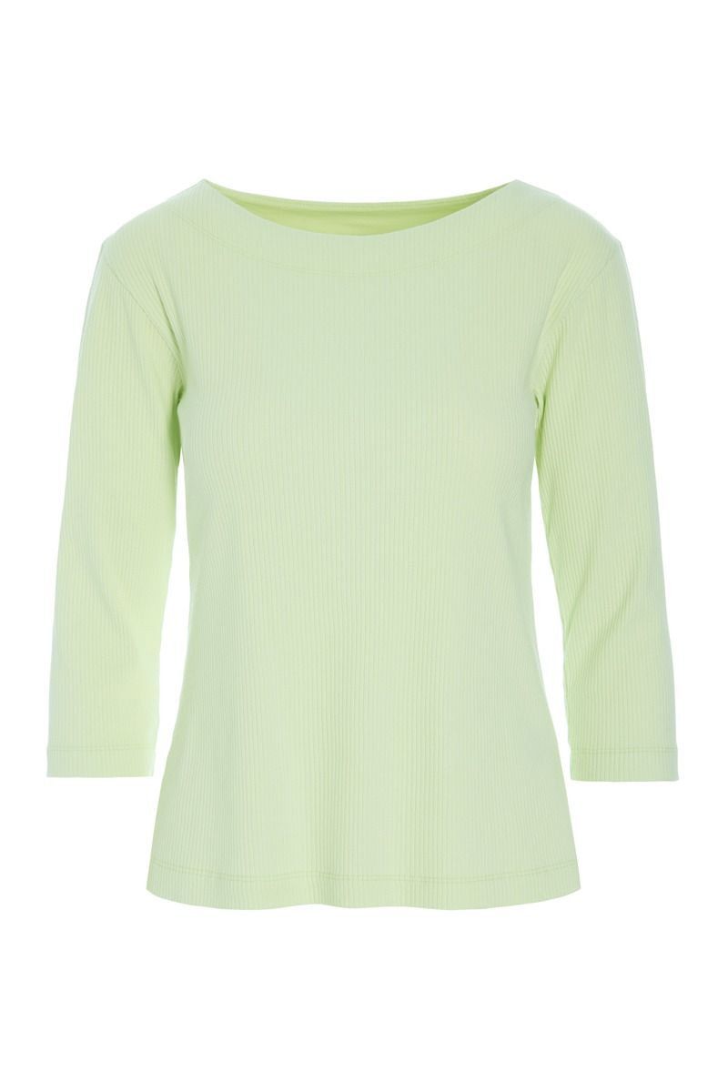 Naibu rib bluse med 3/4 ærme