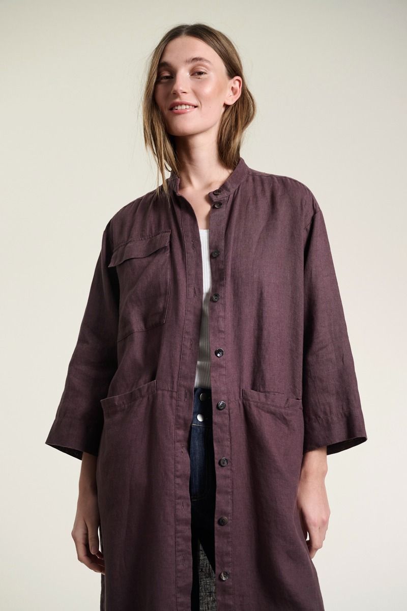 Lazy linen skjortekjole