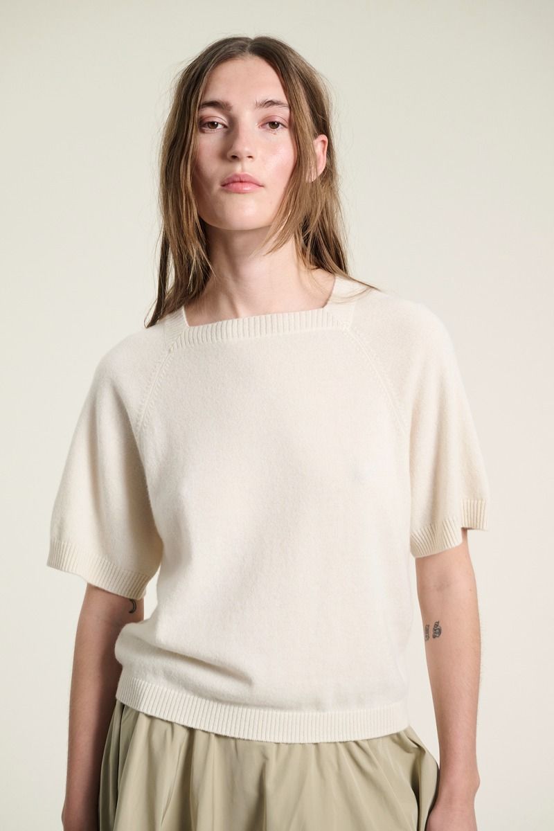Kumo cashmere kortærmet bluse